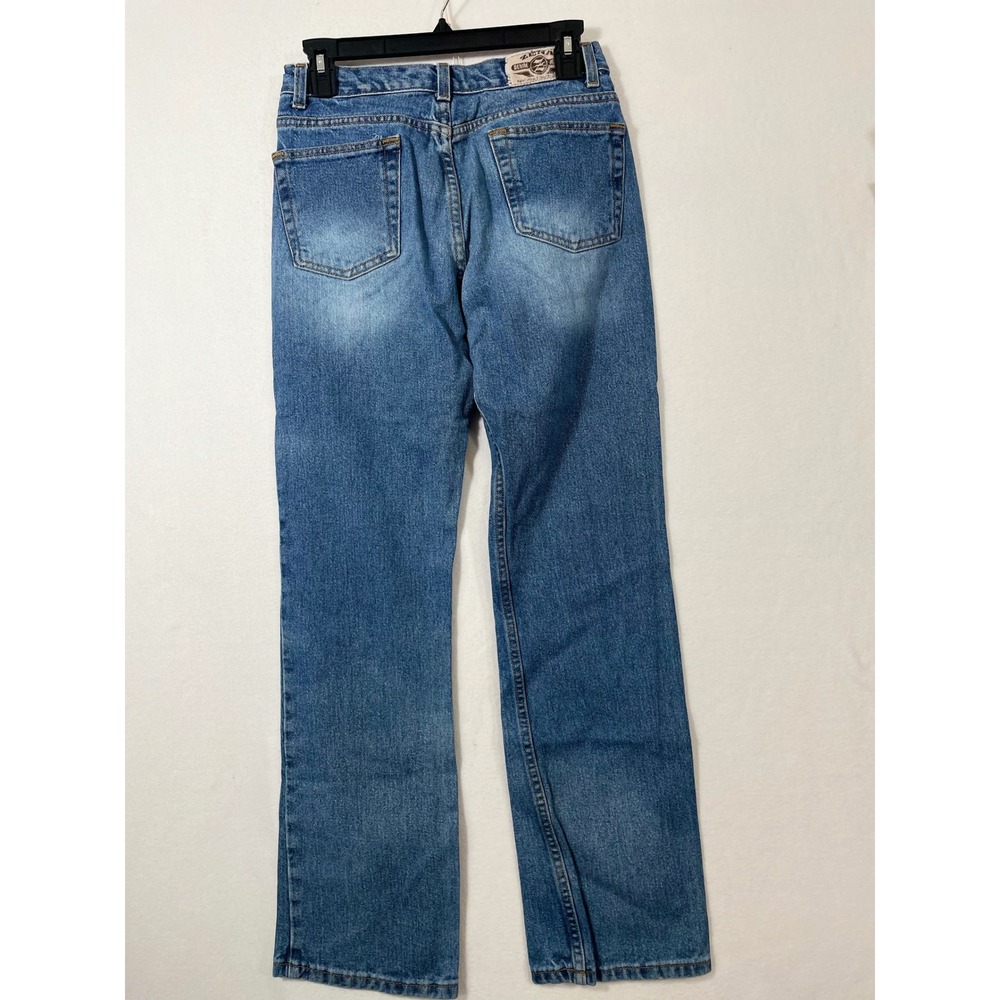 Zena Straight Leg Jeans Mens 27x27 Blue Medium‎ Wash Vintage 90s Denim - Picture 4 of 10